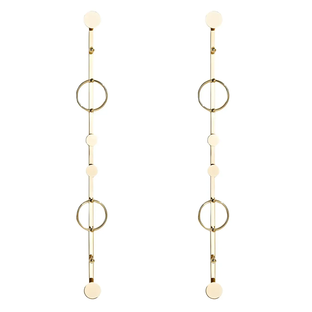 Glam Metal Wall-Mounted Coat Rack with Hooks Image - 13
