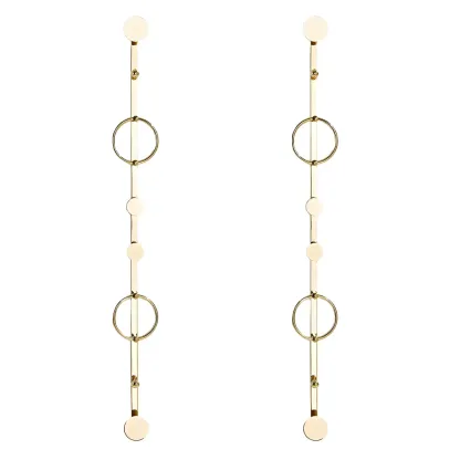 Glam Metal Wall-Mounted Coat Rack with Hooks Image - 13