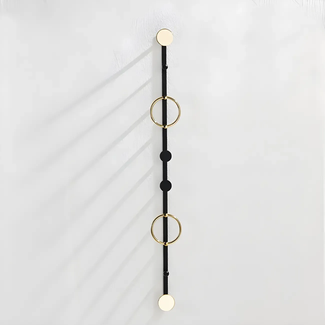 Glam Metal Wall-Mounted Coat Rack with Hooks Image - 15
