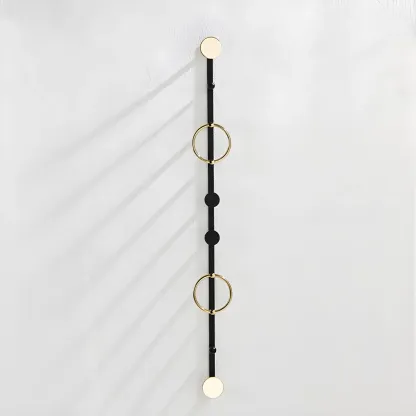 Glam Metal Wall-Mounted Coat Rack with Hooks Image - 15