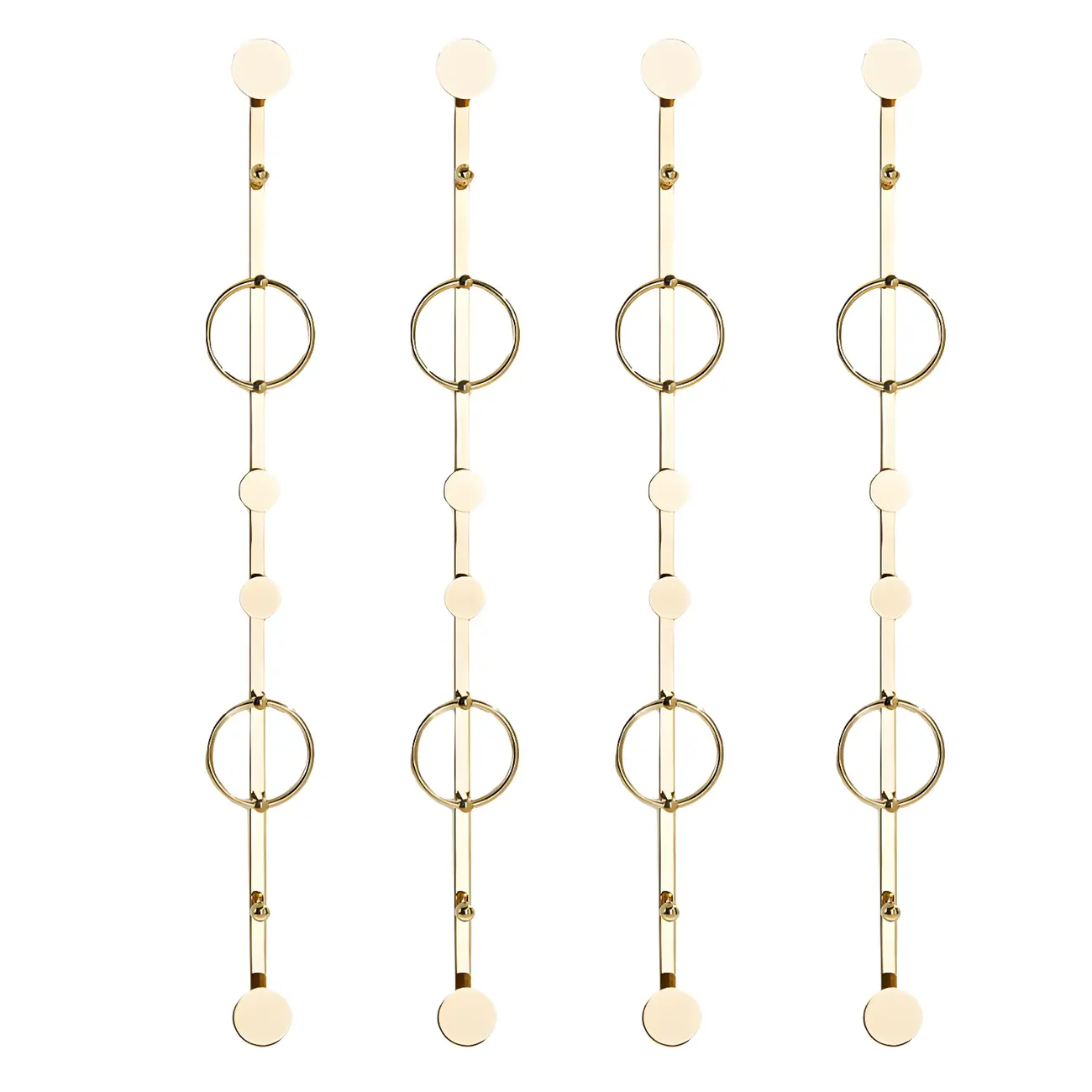 Glam Metal Wall-Mounted Coat Rack with Hooks Image - 16 | homeyfad