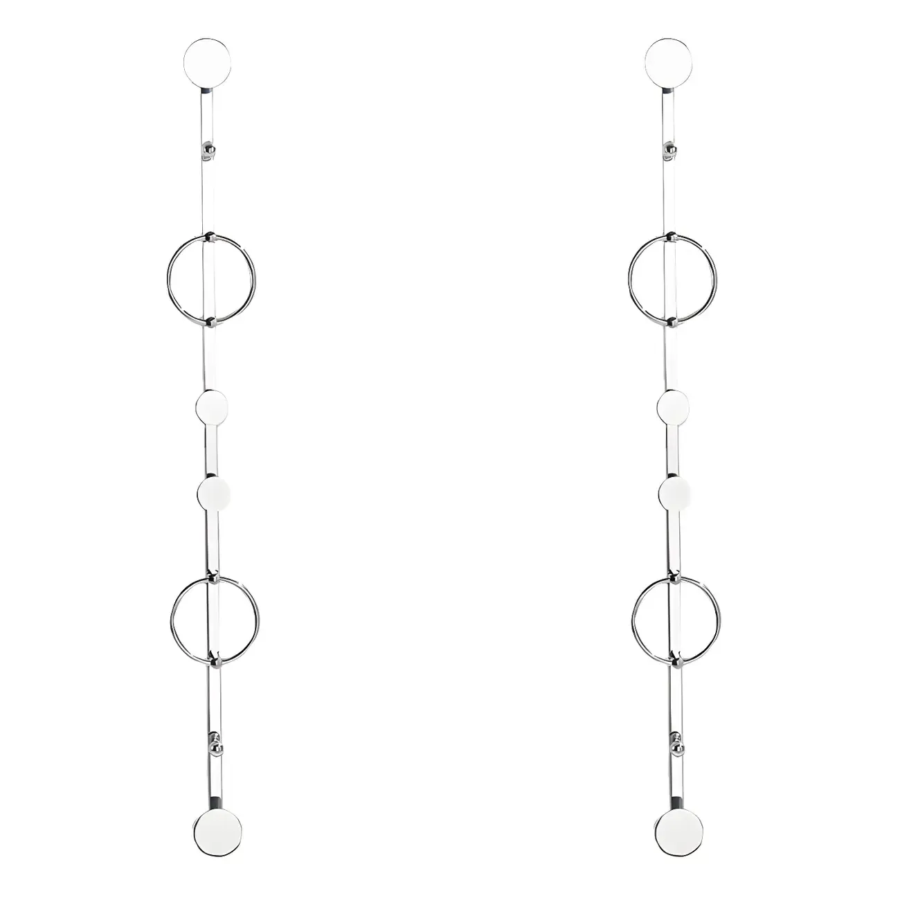 Glam Metal Wall-Mounted Coat Rack with Hooks Image - 17