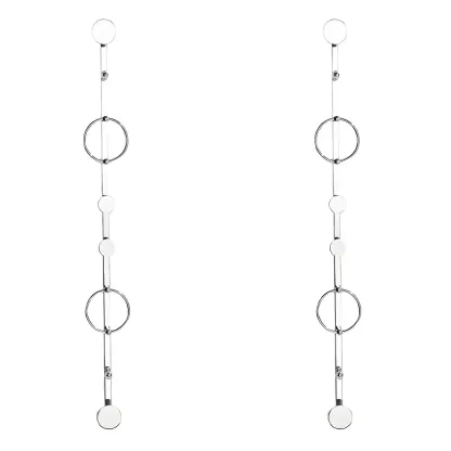Glam Metal Wall-Mounted Coat Rack with Hooks Image - 17