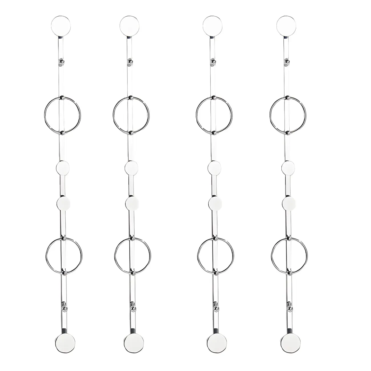 Glam Metal Wall-Mounted Coat Rack with Hooks Image - 19 | homeyfad
