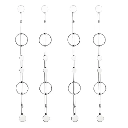 Glam Metal Wall-Mounted Coat Rack with Hooks Image - 19