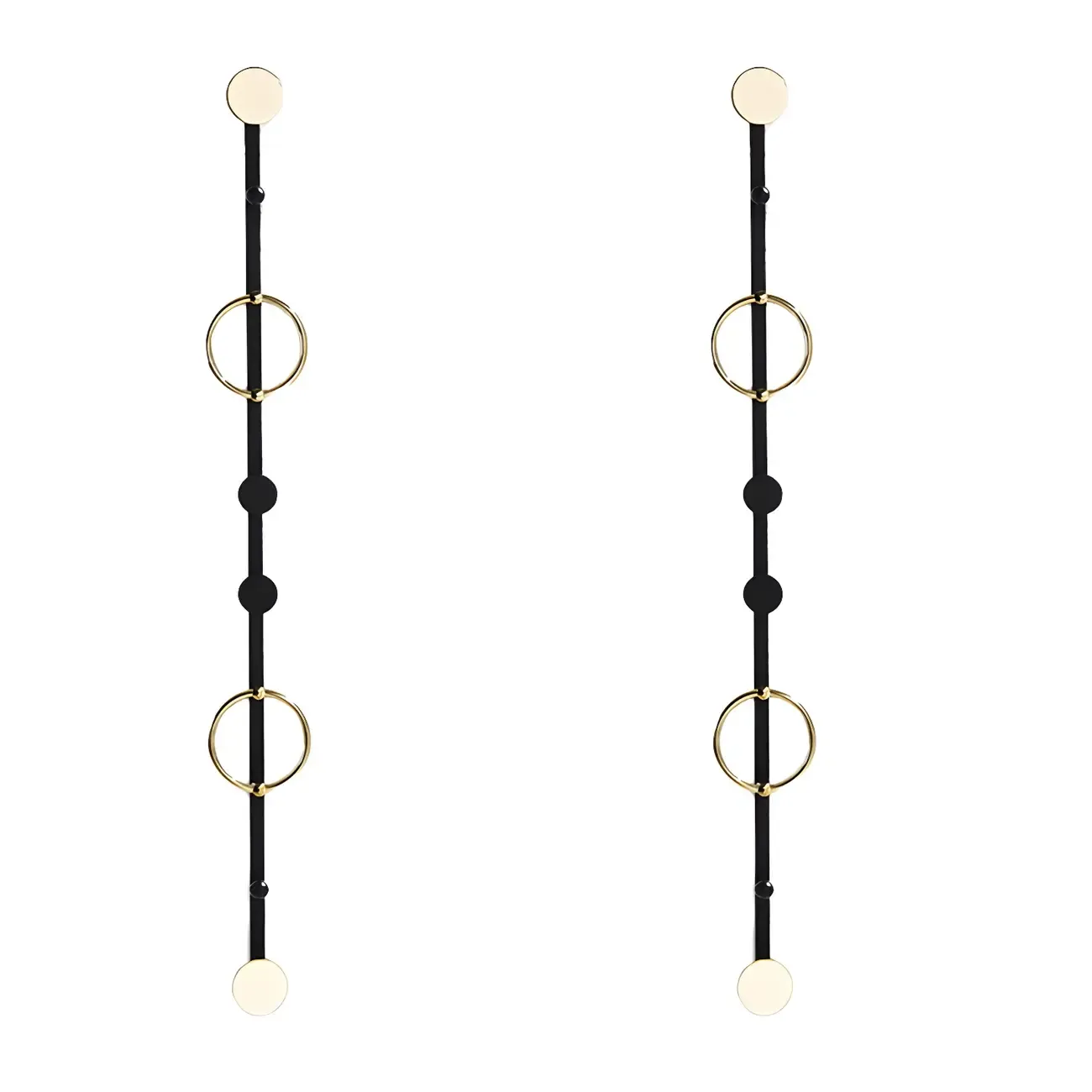 Glam Metal Wall-Mounted Coat Rack with Hooks Image - 21
