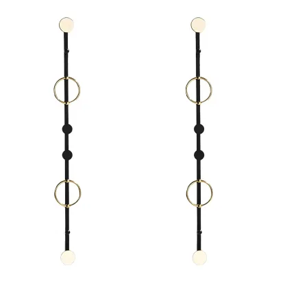 Glam Metal Wall-Mounted Coat Rack with Hooks Image - 21