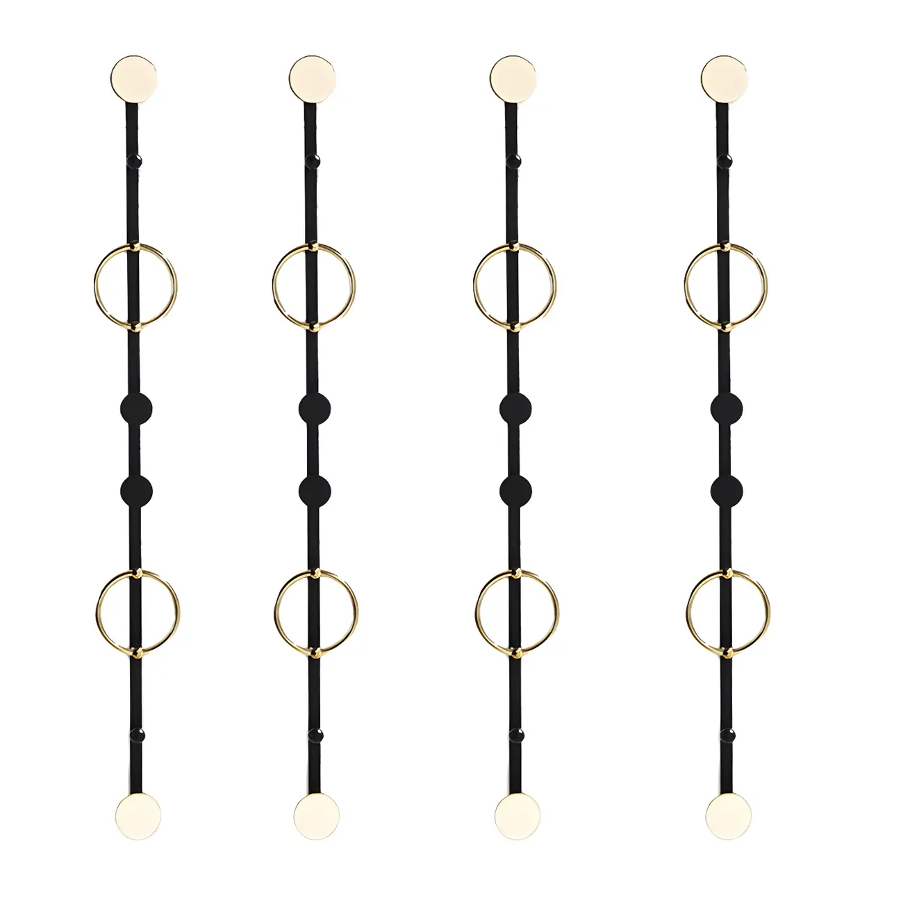Glam Metal Wall-Mounted Coat Rack with Hooks Image - 22 | homeyfad