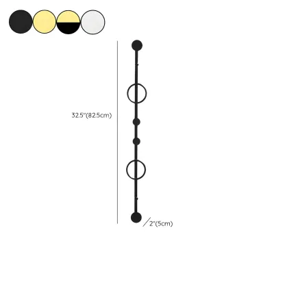 Glam Metal Wall-Mounted Coat Rack with Hooks #size