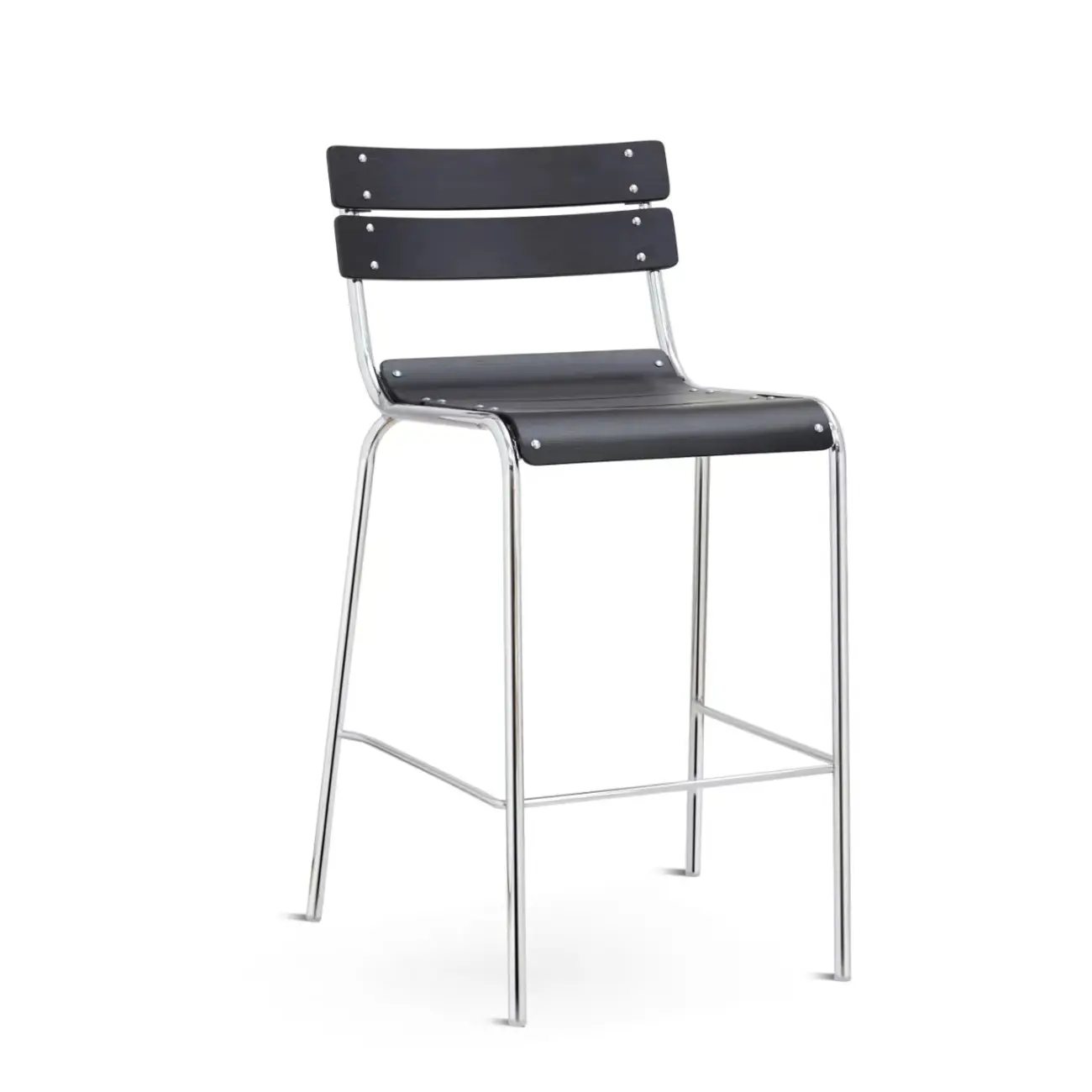 Rustic Metal and Wood Bar Stool with Backrest for Kitchen Image - 4 | homeyfad