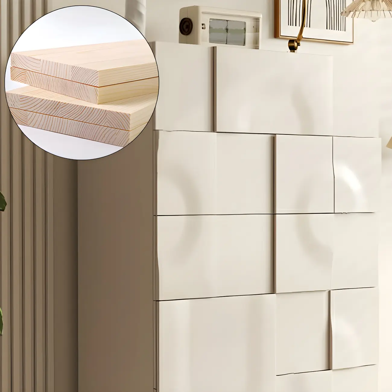 Modern White Wooden Sideboard with Multi-Drawers Image - 9 | homeyfad