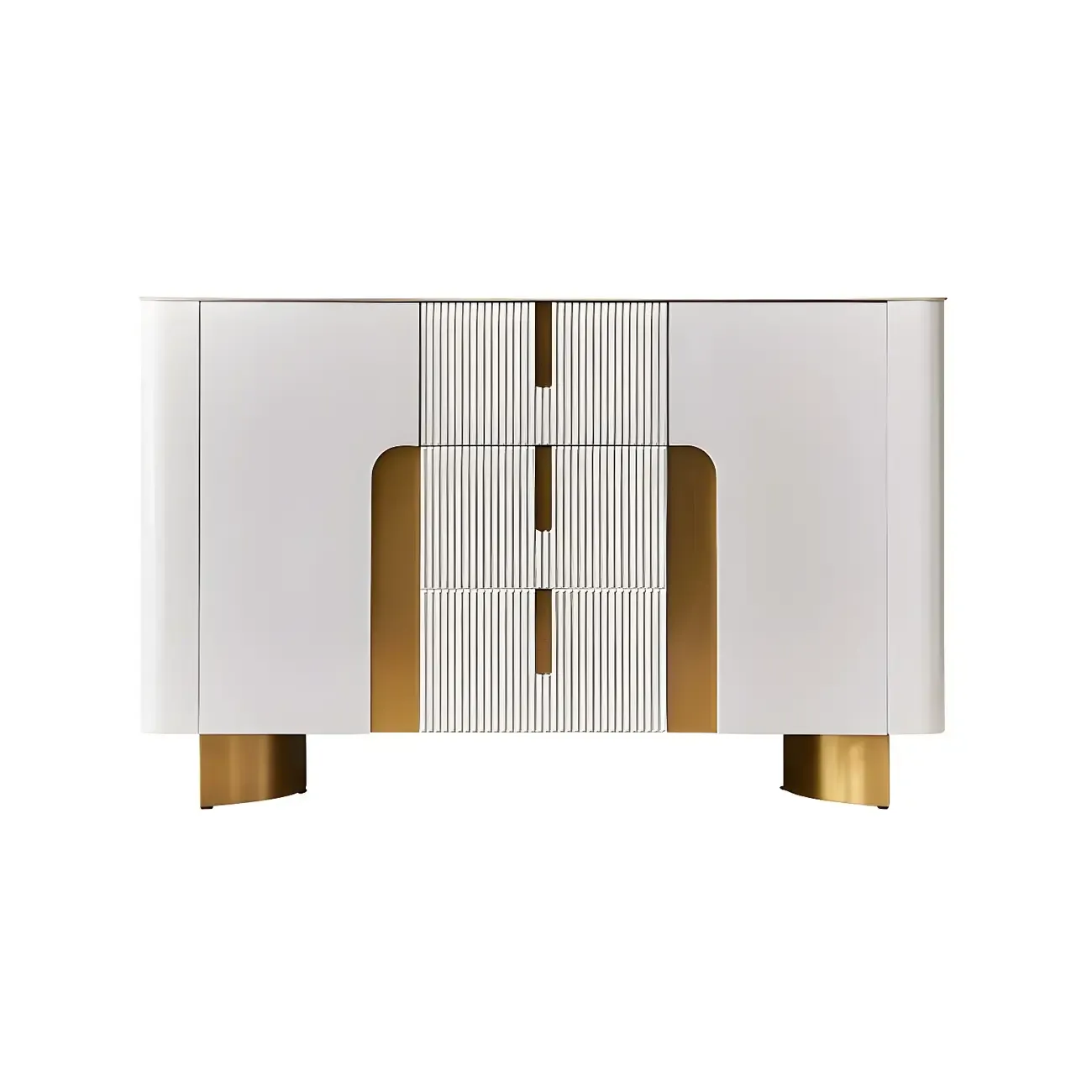 Minimalist Dining Room Sideboard Cabinet with Stone Top | HomeyFad