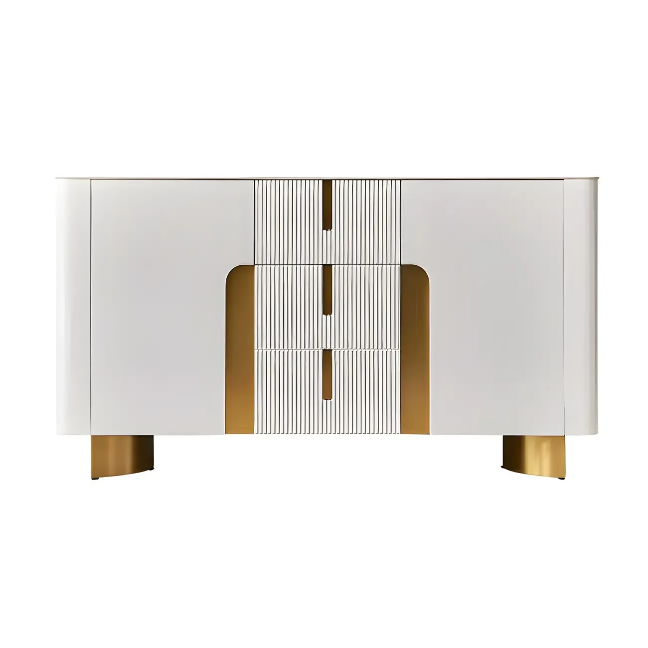 Modern Stone Countertop Sideboard with Cabinets Image - 6