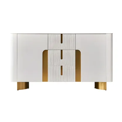 Modern Stone Countertop Sideboard with Cabinets Image - 6