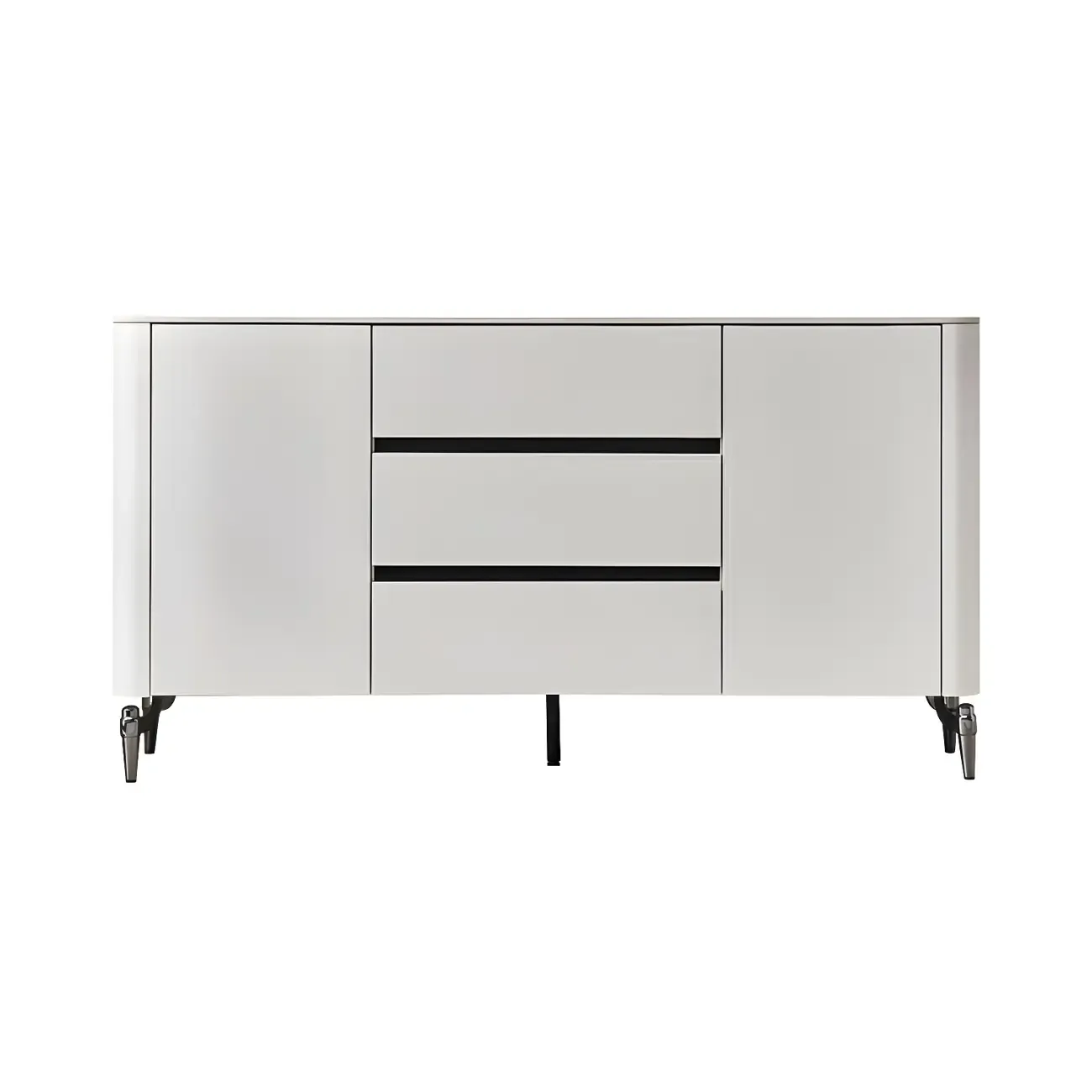 Modern Stone Countertop Sideboard with Cabinets Image - 7