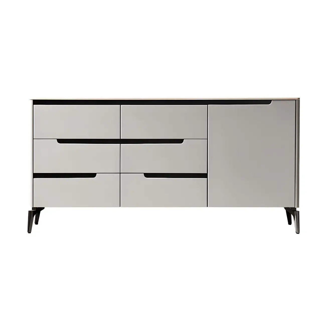 Modern Stone Countertop Sideboard with Cabinets Image - 9