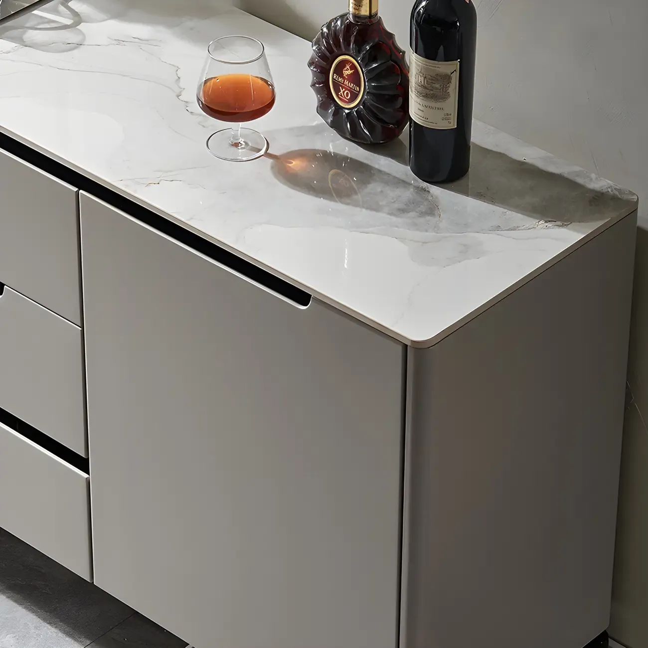 Modern Stone Countertop Sideboard with Cabinets Image - 12