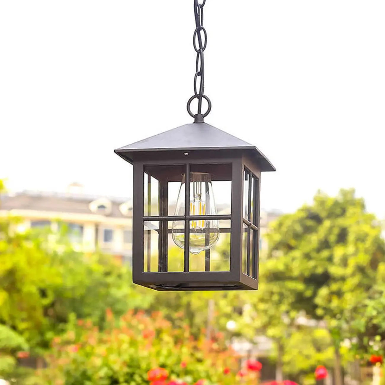 Industrial Matte Glass Shade Pendant Lamp for Outdoor Image - 4 | homeyfad