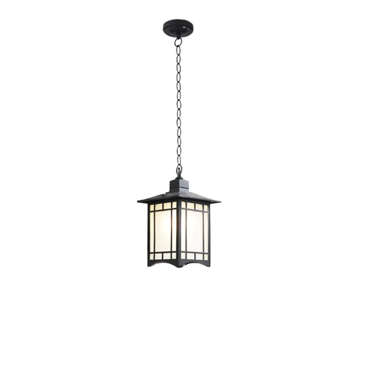 Industrial Matte Glass Shade Pendant Lamp for Outdoor Image - 7