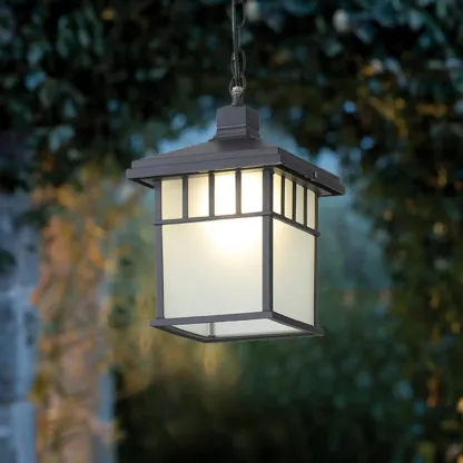 Industrial Matte Glass Shade Pendant Lamp for Outdoor Image - 8
