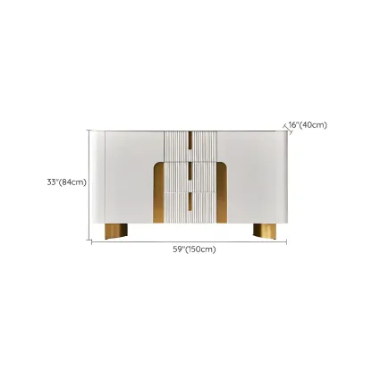 Modern Stone Countertop Sideboard with Cabinets Image - 24