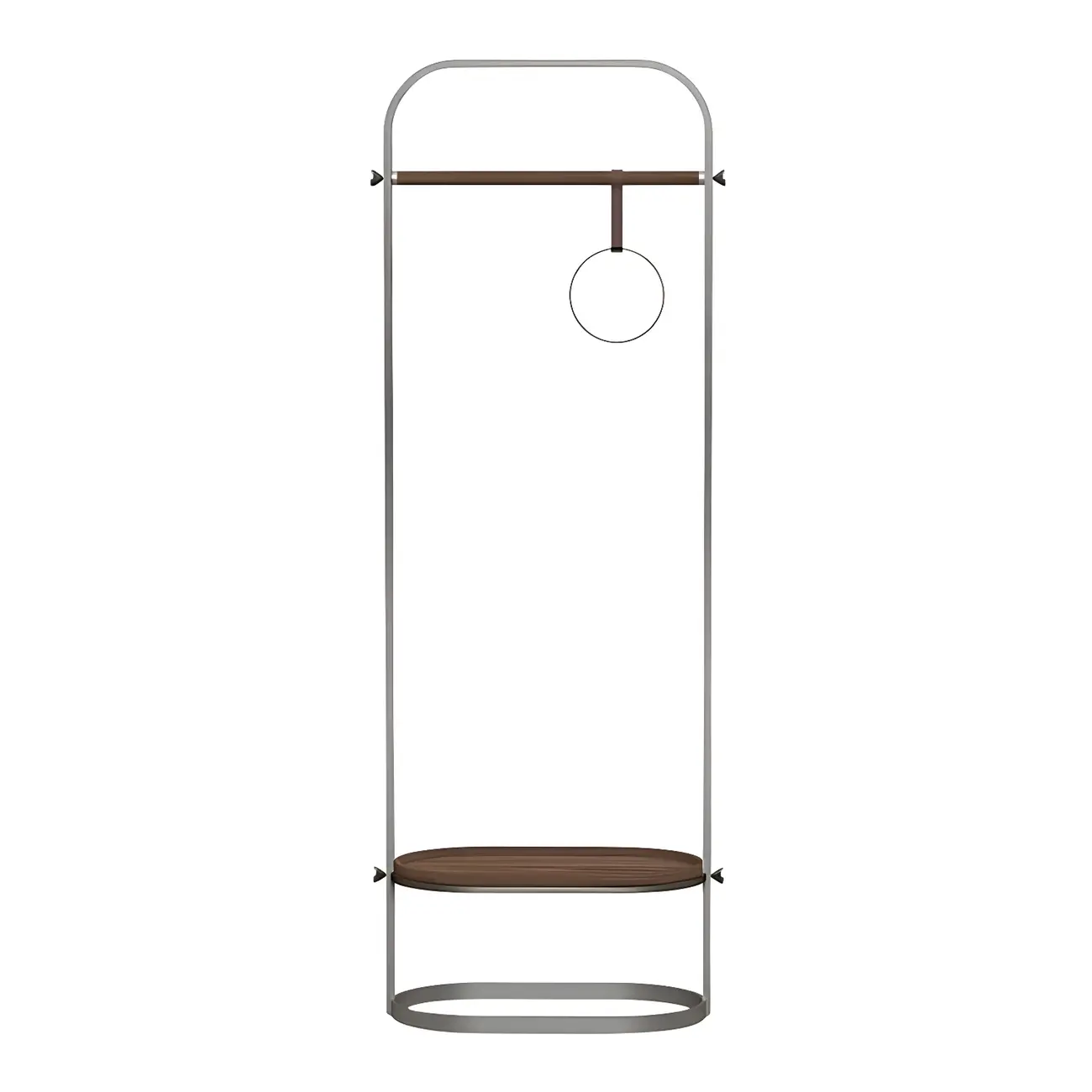 Modern Metal Freestanding Hall Tree with Shelf Image - 5 | homeyfad