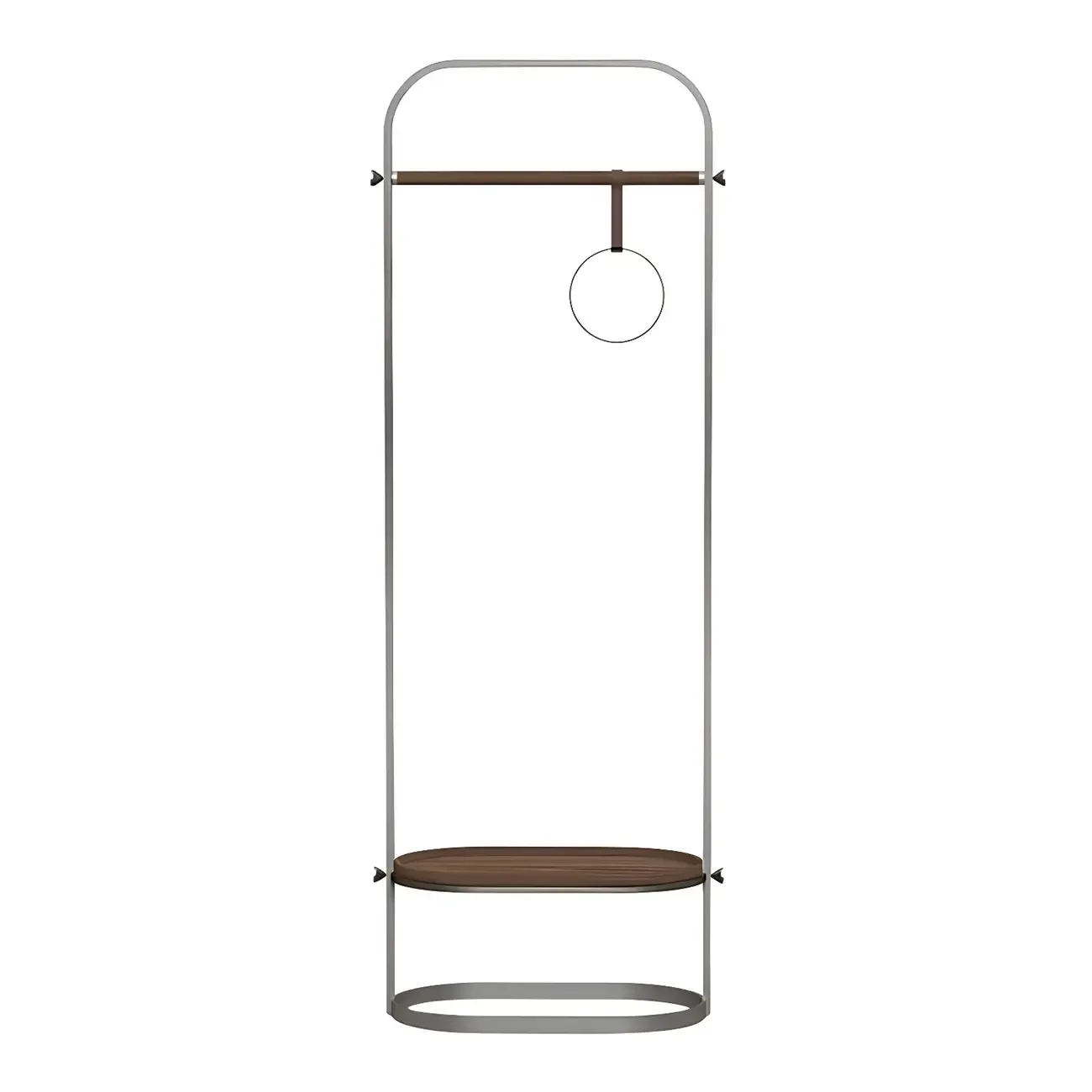 Modern Metal Freestanding Hall Tree with Shelf Image - 5