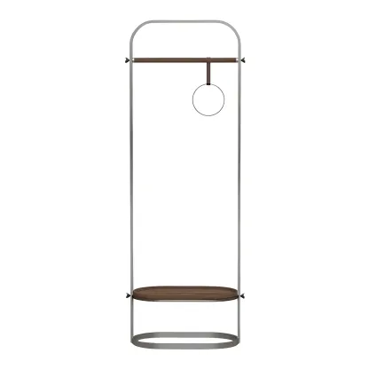 Modern Metal Freestanding Hall Tree with Shelf Image - 5