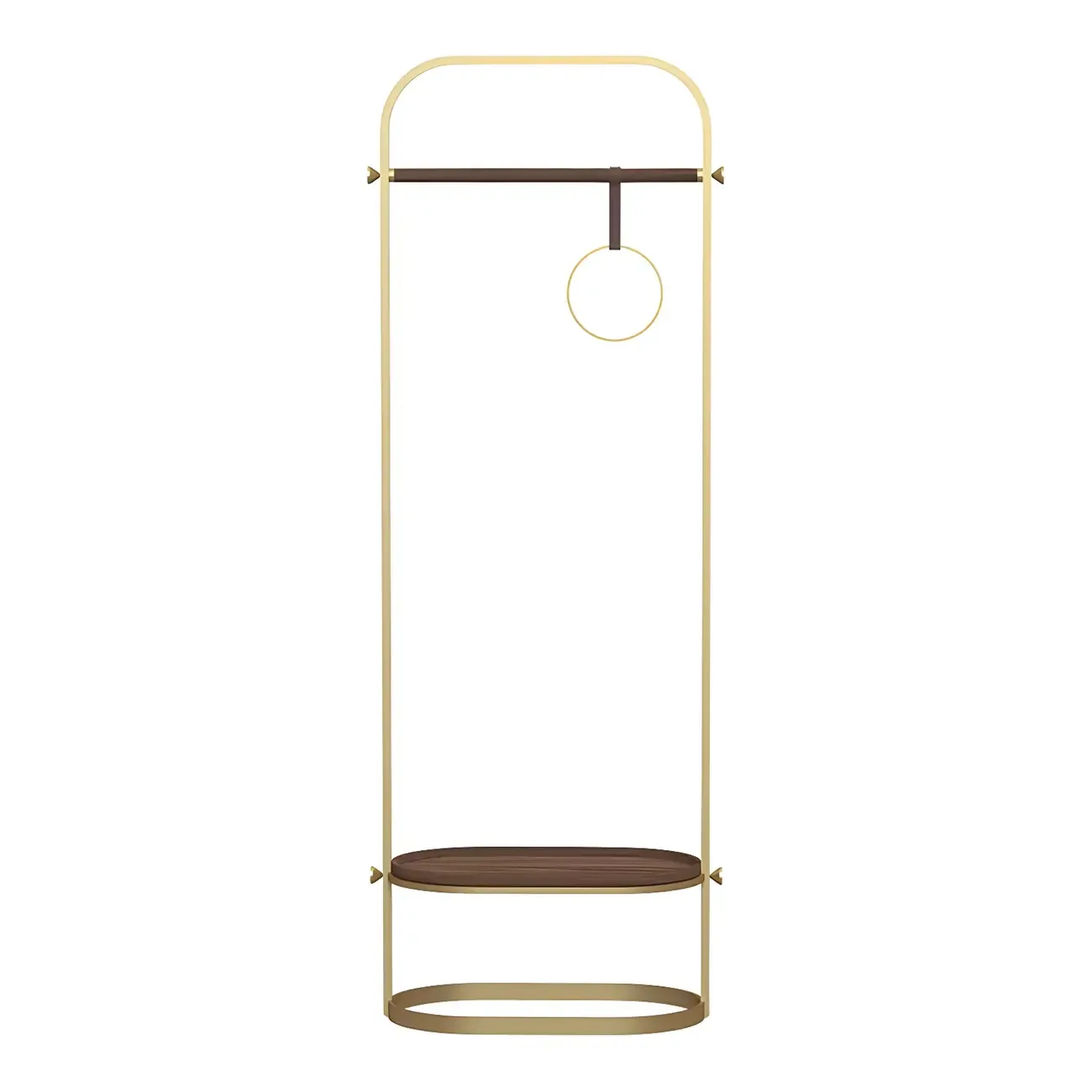 Modern Metal Freestanding Hall Tree with Shelf Image - 7