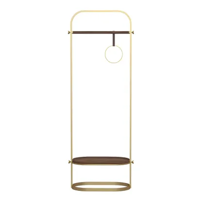 Modern Metal Freestanding Hall Tree with Shelf Image - 7