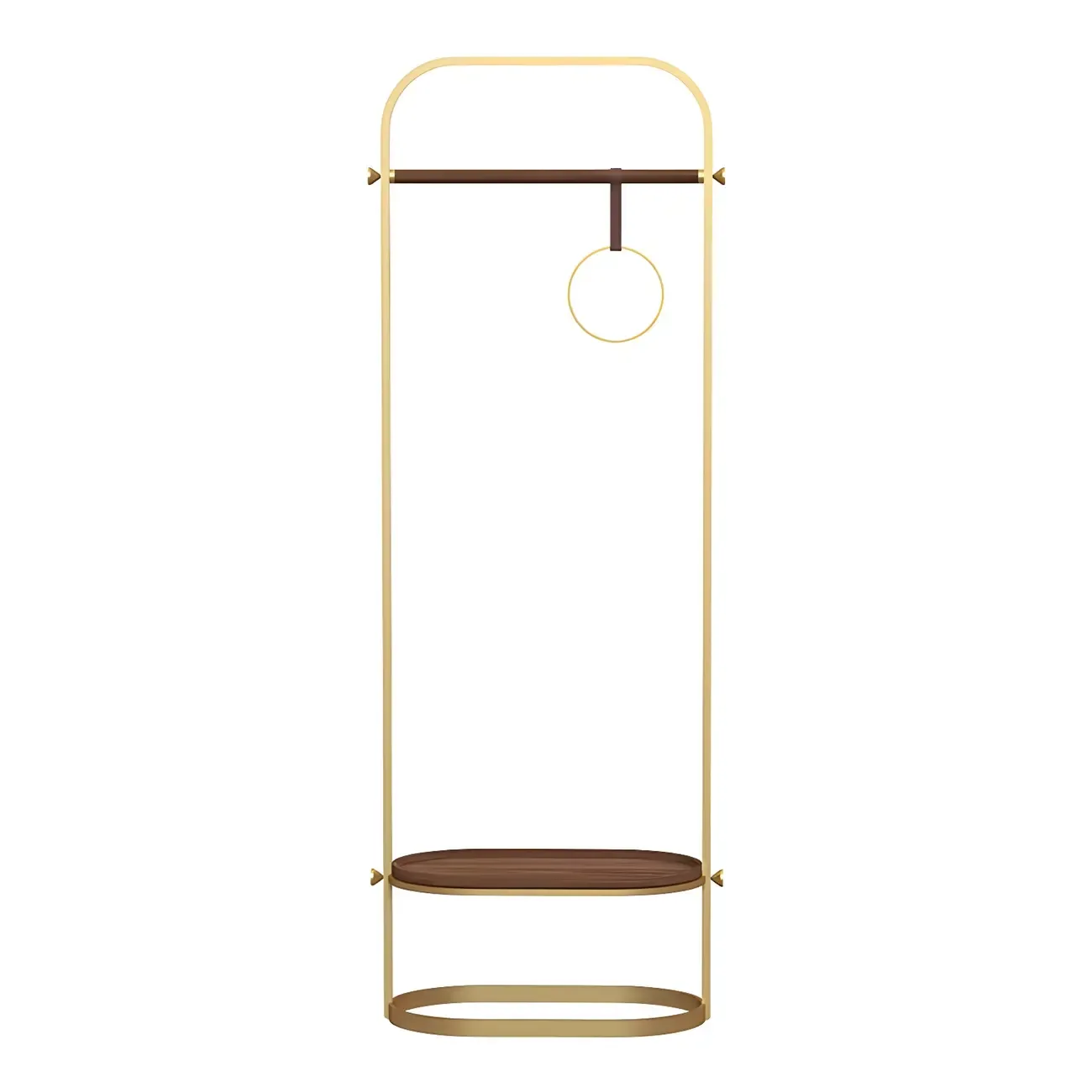 Modern Metal Freestanding Hall Tree with Shelf Image - 8