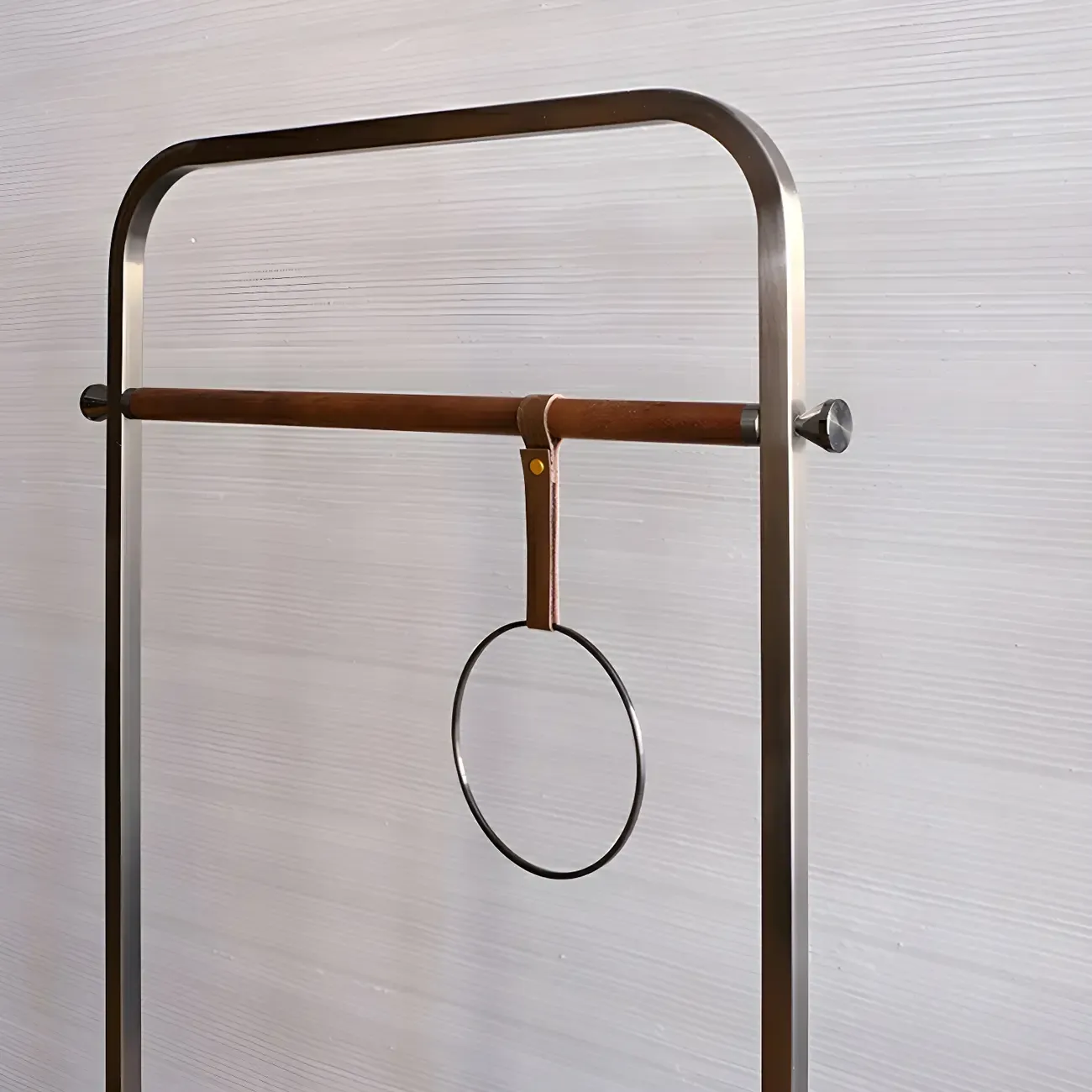 Modern Metal Freestanding Hall Tree with Shelf Image - 9