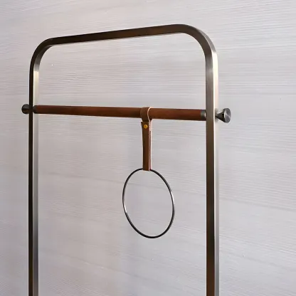 Modern Metal Freestanding Hall Tree with Shelf Image - 9