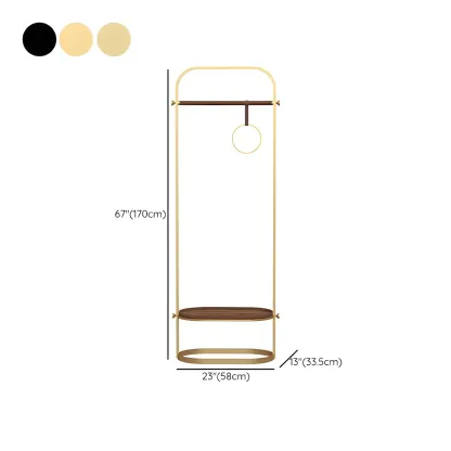 Modern Metal Freestanding Hall Tree with Shelf #size
