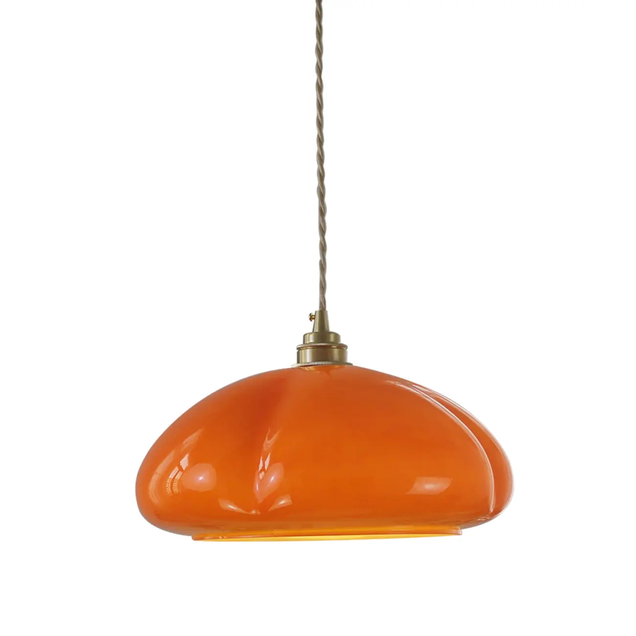 Vintage Pumpkin Shape Glass Pendant Light for Residential Use Image - 6 | homeyfad