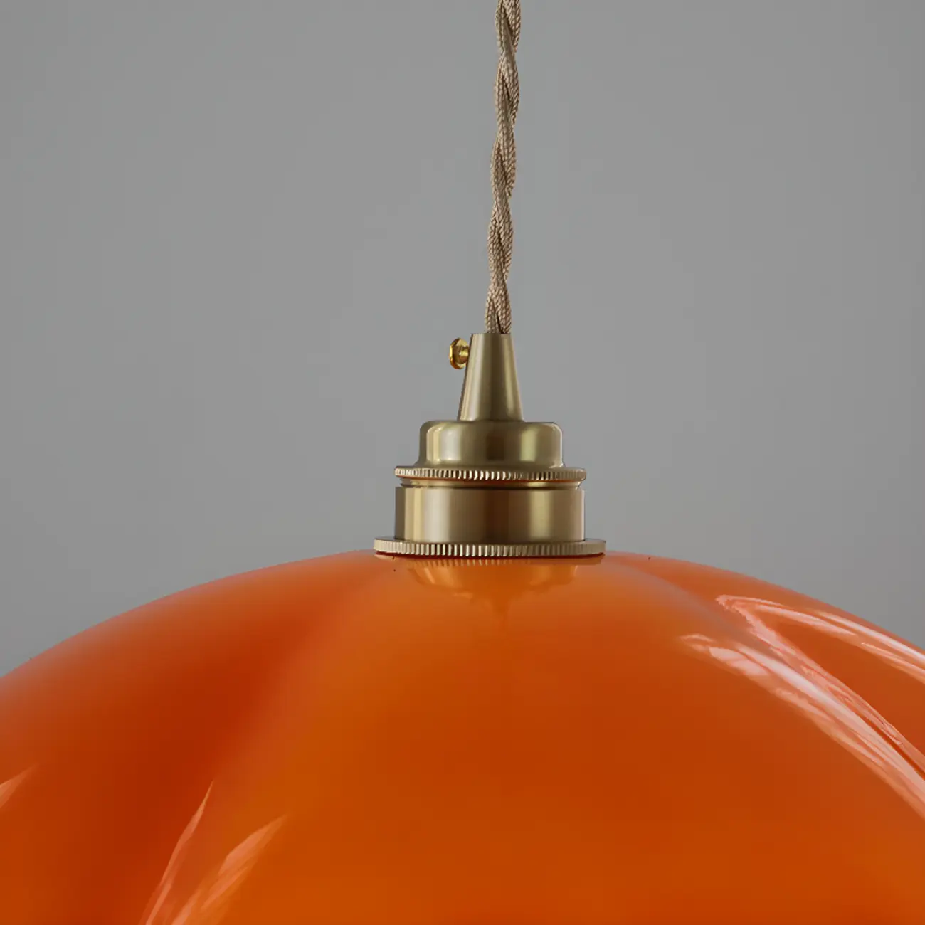 Vintage Pumpkin Shape Glass Pendant Light for Residential Use Image - 9 | homeyfad