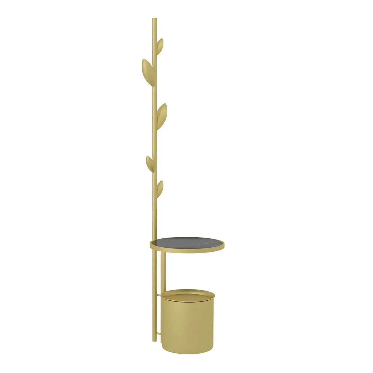 Modern Black Metal Hall Tree with Square Base Image - 5