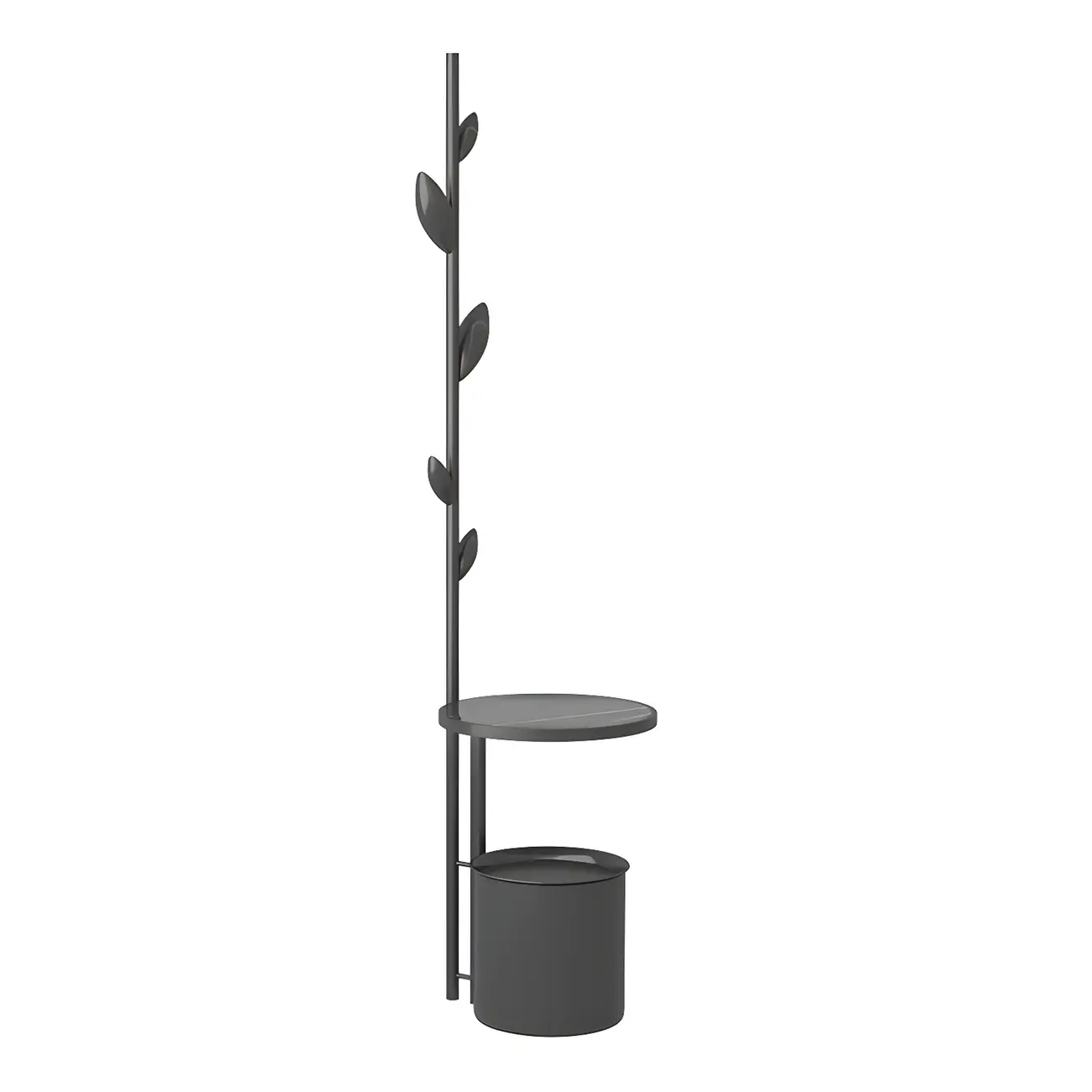 Modern Black Metal Hall Tree with Square Base Image - 6 | homeyfad