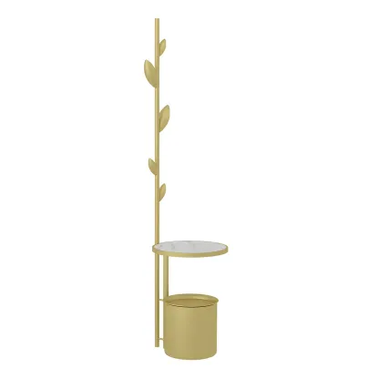 Modern Black Metal Hall Tree with Square Base Image - 8