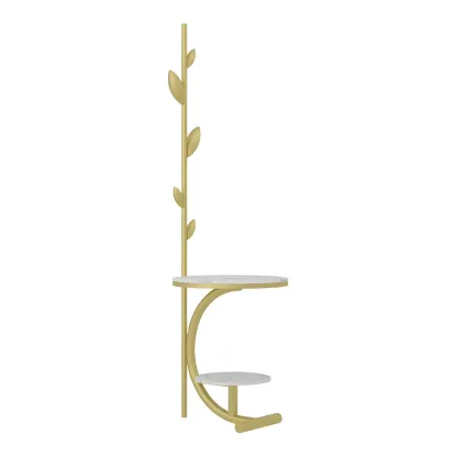 Modern Black Metal Hall Tree with Square Base Image - 10