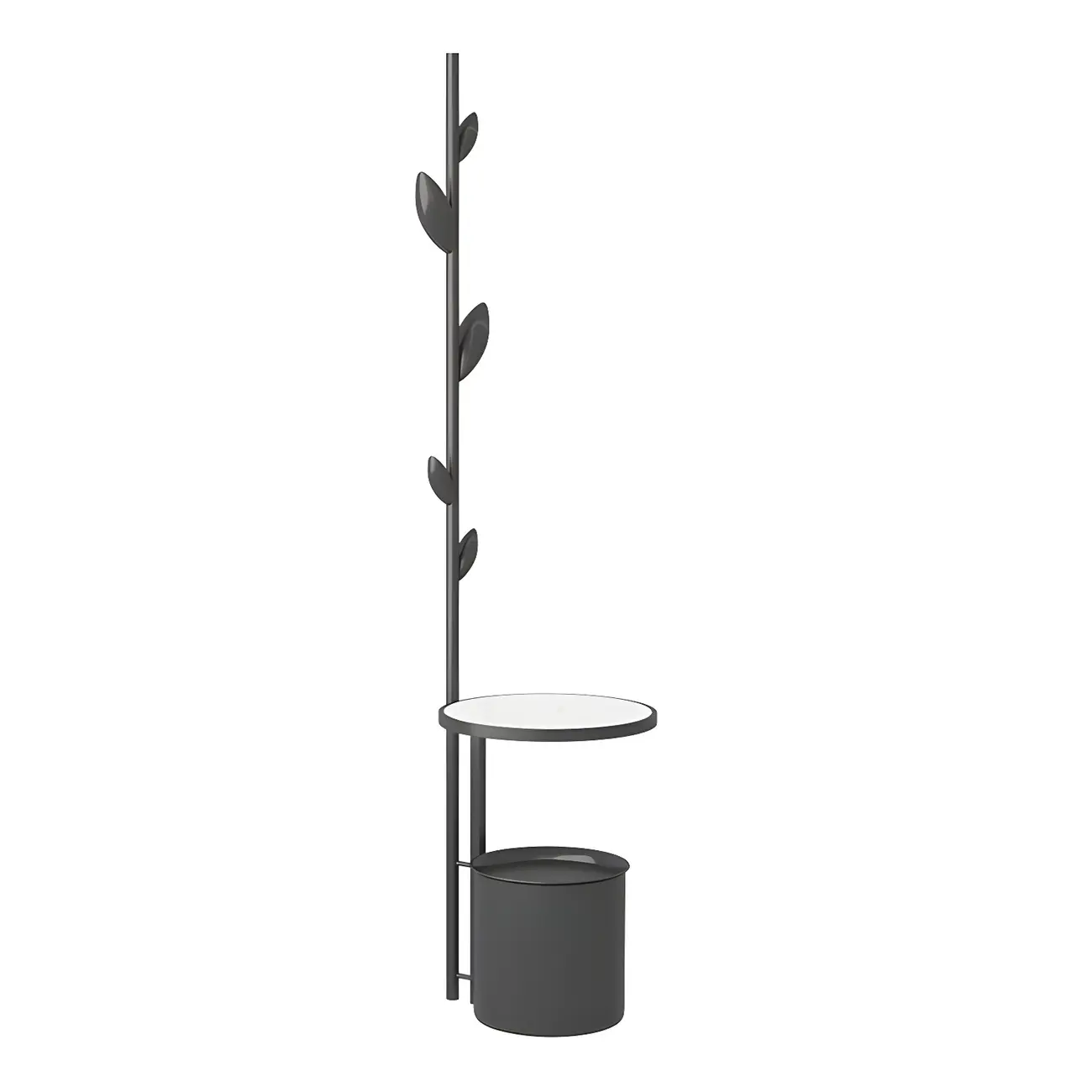 Modern Black Metal Hall Tree with Square Base Image - 12 | homeyfad