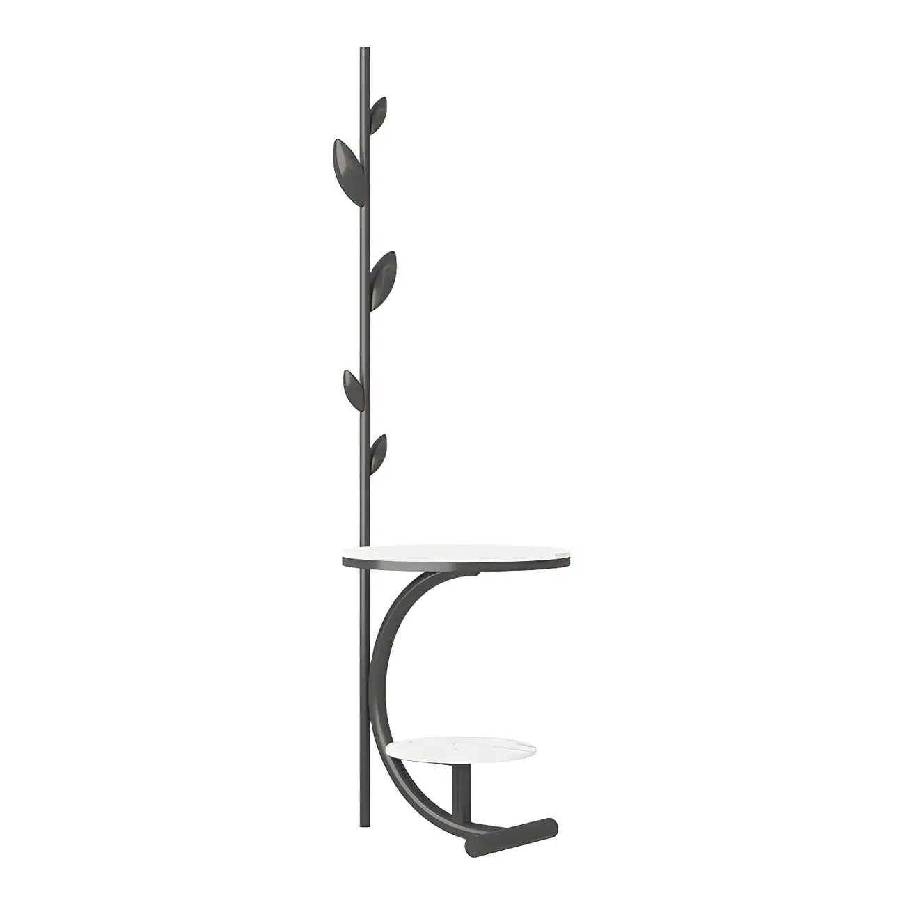 Modern Black Metal Hall Tree with Square Base Image - 13 | homeyfad
