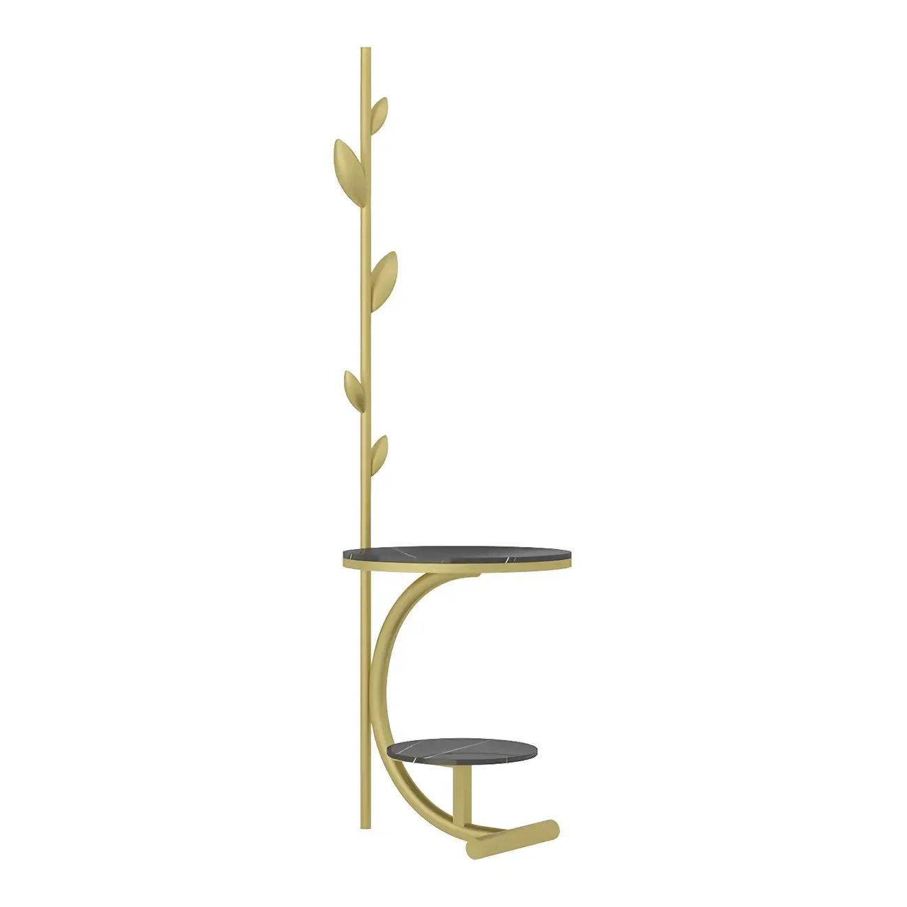 Modern Black Metal Hall Tree with Square Base Image - 14