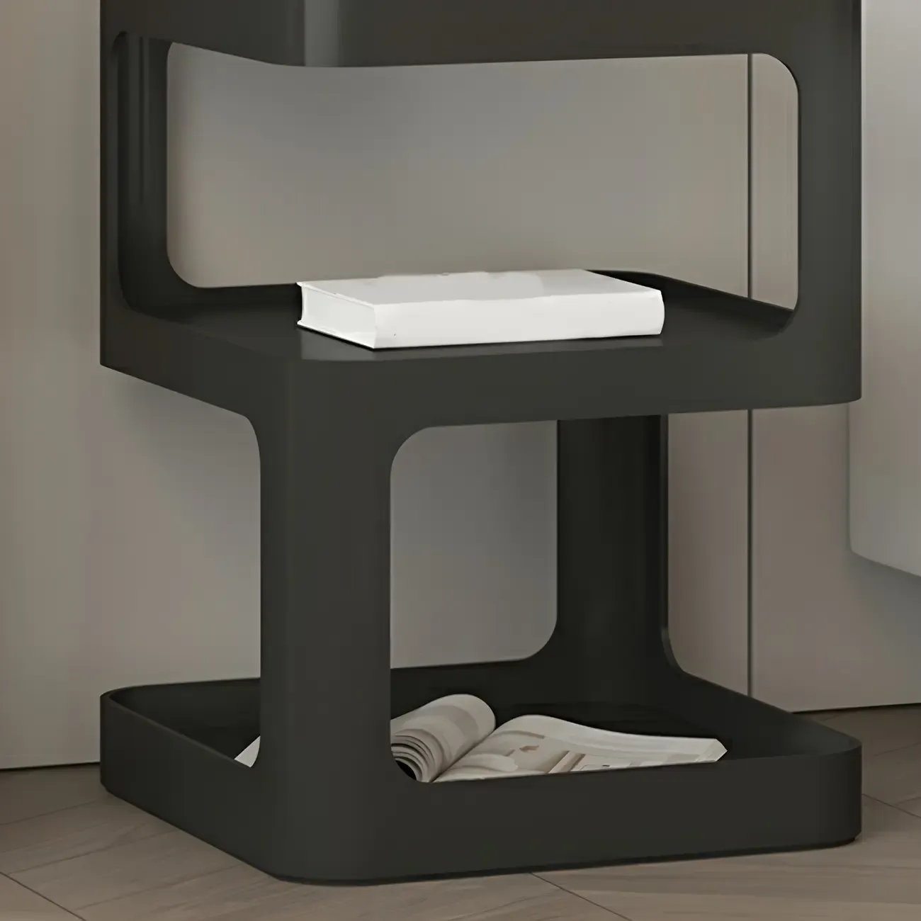 Modern Black Metal Hall Tree with Square Base Image - 16