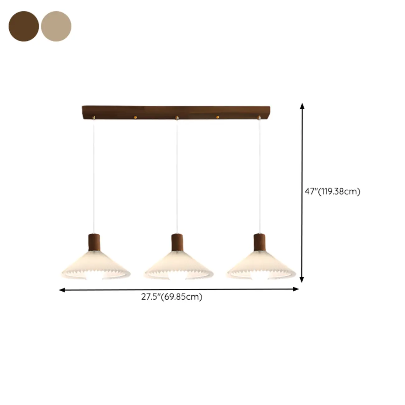 Modern Fabric Pleated Pendant Light with Beige Shade Image - 22 | homeyfad