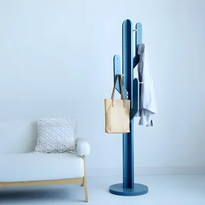 Modern Wooden Cactus Shaped Coat Rack Image - 5