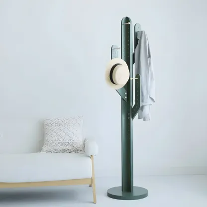 Modern Wooden Cactus Shaped Coat Rack Image - 15