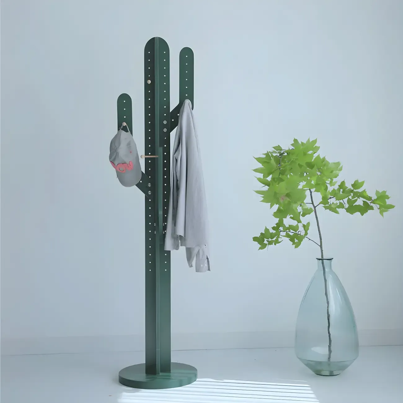 Modern Wooden Cactus Shaped Coat Rack Image - 17