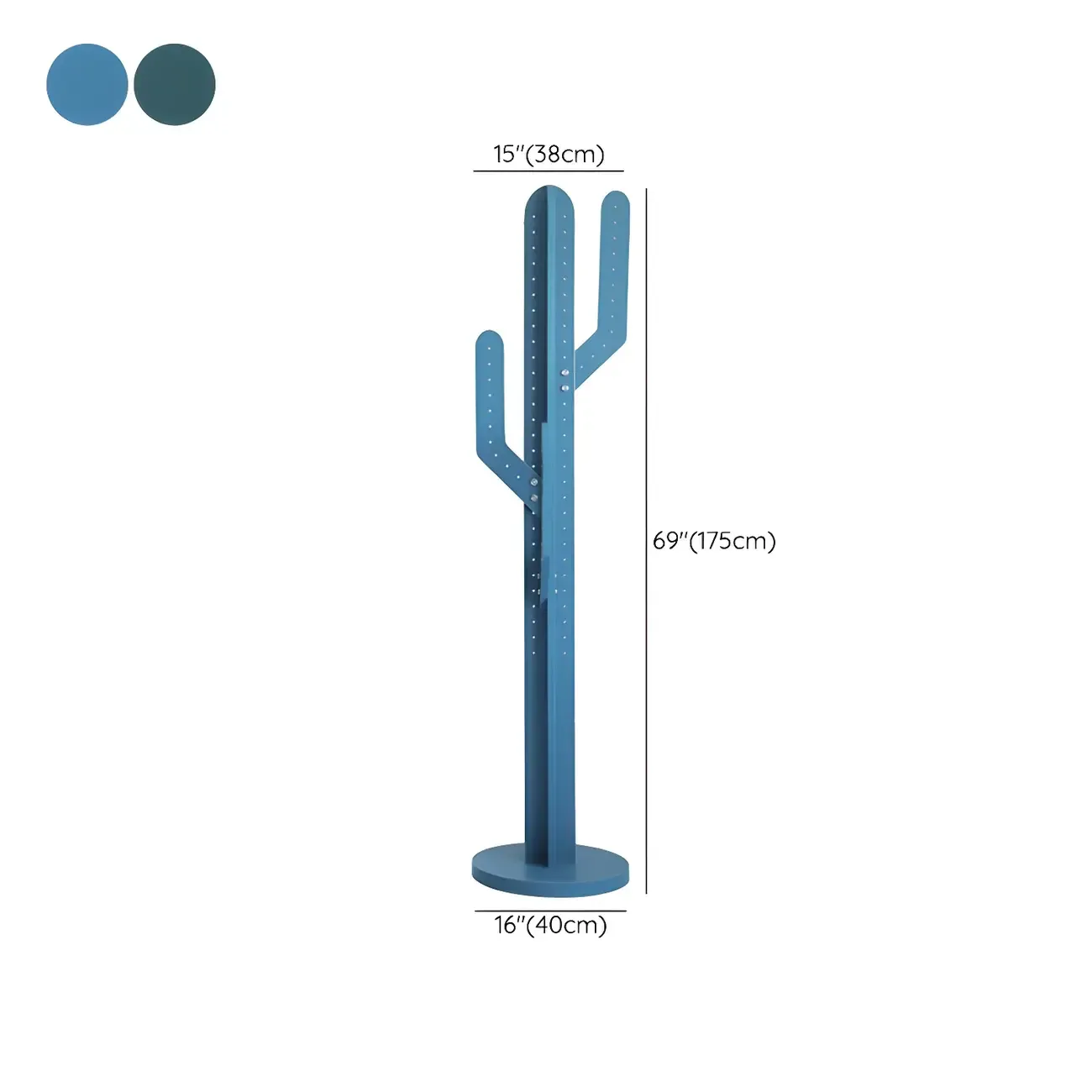 Modern Wooden Cactus Shaped Coat Rack #size