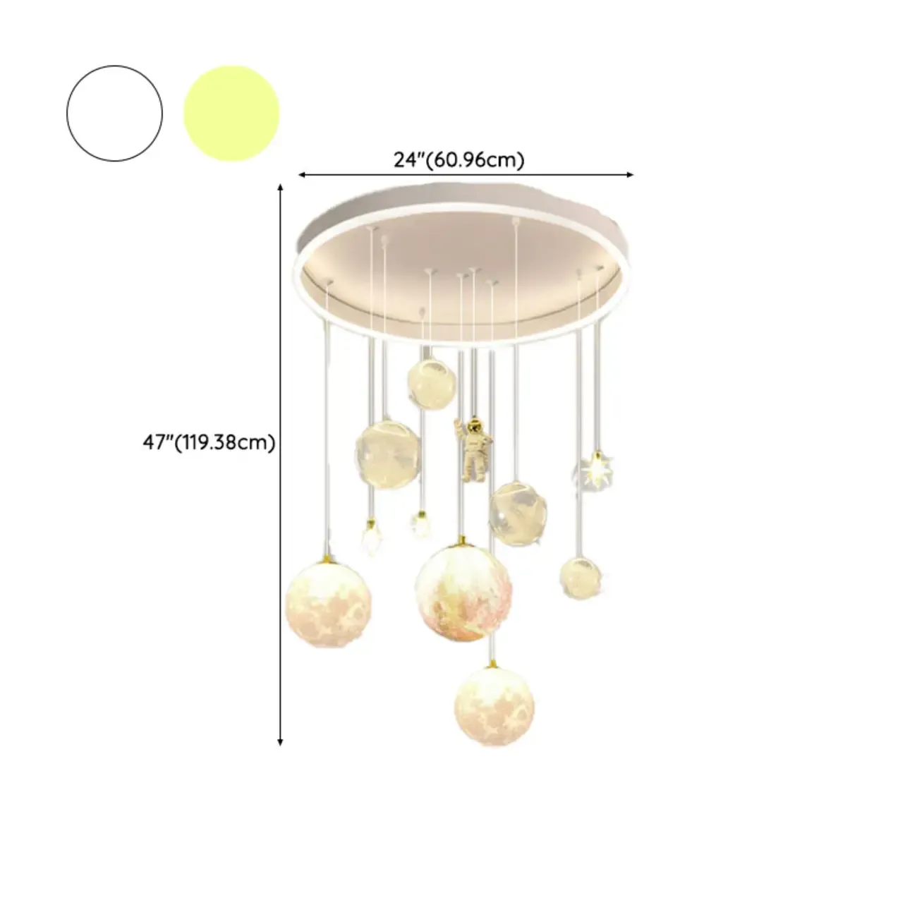 Modern Planet Shape LED Cluster Pendant with 7 Lights for Living Room Image - 18